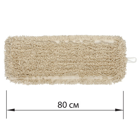 Насадка МОП плоская 80 см для швабры-рамки, К (карманы), нашивной хлопок, ЛАЙМА EXPERT