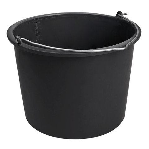 Ведро строительное 20л круглое, СИБРТЕХ, пластмассовое, 81435 