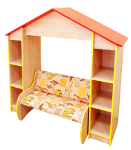 Игровая зона для отдыха, домик 1626*460*1515 мм., диван 960*587*600 мм.