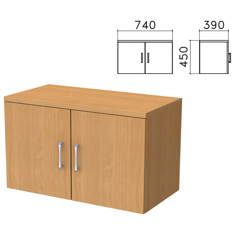 Шкаф-антресоль "Монолит" (ш740*г390*в450 мм), цвет бук