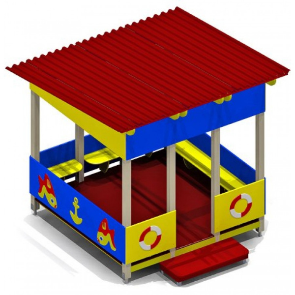 Теневой навес 4386-02, Деревянный брус, Габаритные размеры: 3100х3250 мм, Н=2850 мм