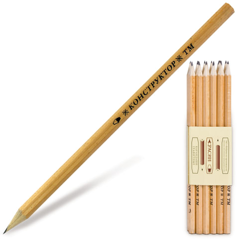 Каранд. ч/г (Красин)"Красин"/"Конструктор"ТМ С-317  177мм