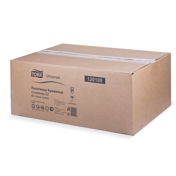 Полотенца бум. 250шт, TORK  (H3), UNIVERSAL, белые, 23х23, ZZ(V), 120108(дисп 600163,-283)