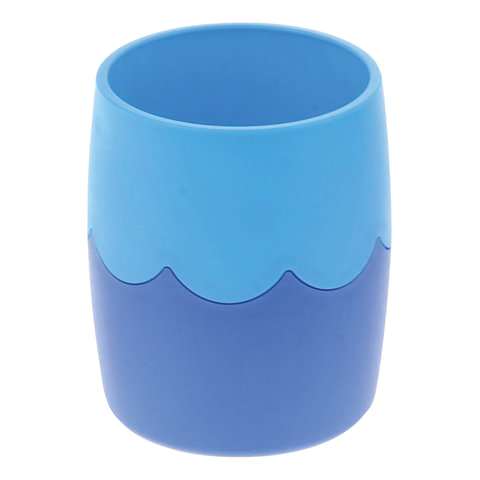 Подставка-органайзер СТАММ (стакан для ручек), сине-голубая непрозрачная, СН505