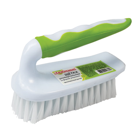 Щетка универсальная ЛЮБАША "Утюжок", 8,5х6,5х15 см, ручка с ПВХ-покрытием, 603632