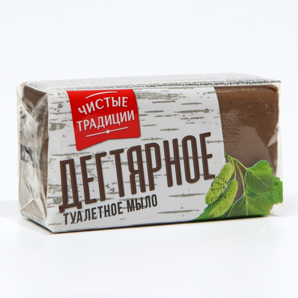 Мыло туалетное 140 г Чистые традиции, "Дегтярное", 147-2