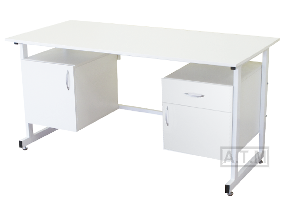 Стол лабораторный С-453 с тумбами, 1500х600х850мм, ЛДСП, химостойкий пластик