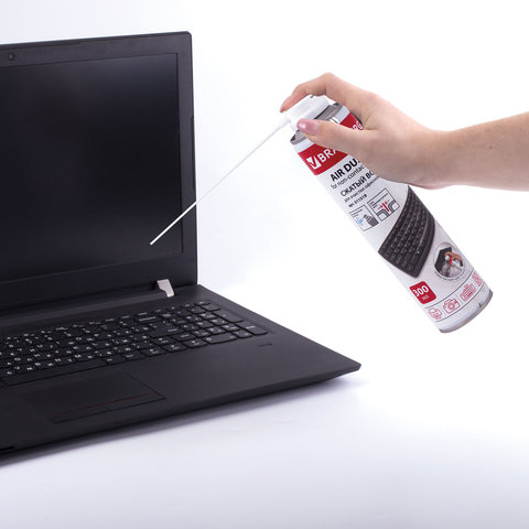 Баллон со сжатым воздухом BRAUBERG ДЛЯ ОЧИСТКИ ТЕХНИКИ, 300 мл, 511519