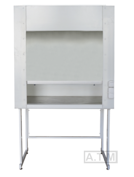 Шкаф вытяжной химостойкий ШВХ-100. Размеры: 1210х680х2100 (2450)мм. Полипропилен, столешница - керам