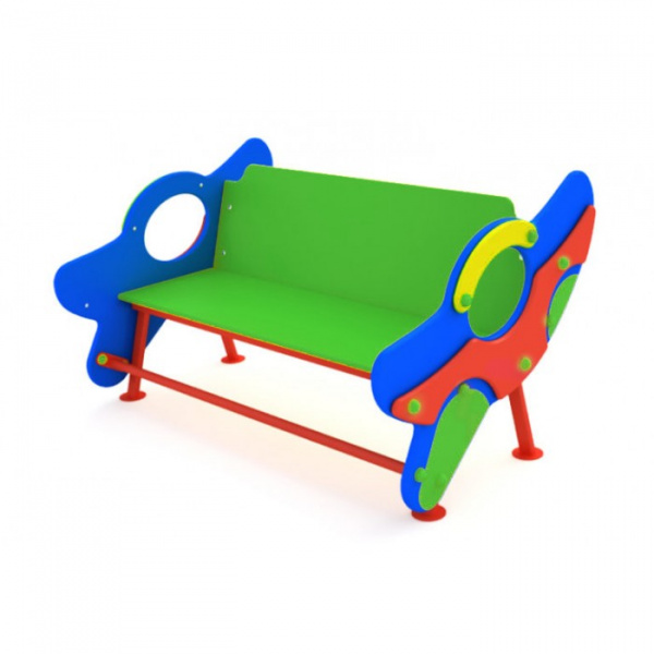 Скамейка детская "Астронавт", 2-7 лет, влагостойкая фанера, размеры	1200x600мм Общая высота	600мм