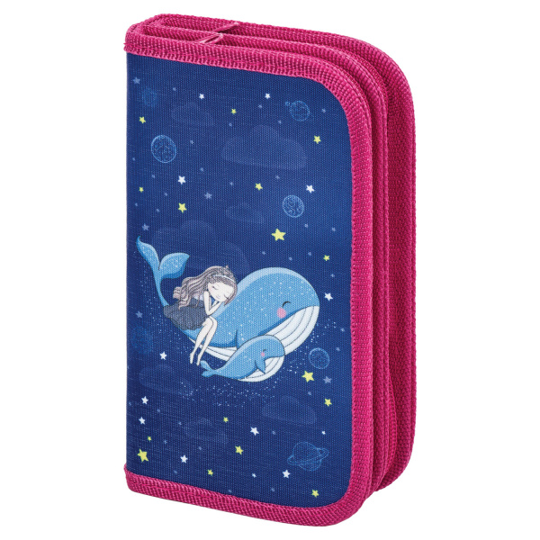 Пенал BRAUBERG, 2 отделения, ткань, 19х11 см, Ocean dream, 270178