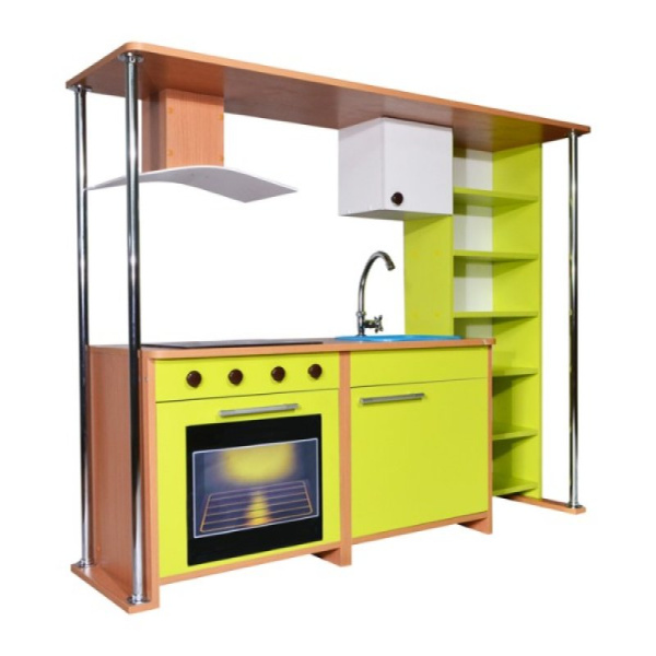 Уголок-кухня "Лайм" 1450*410*1160 (цветной фасад)