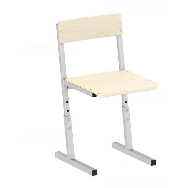 Стул ученический, регул. 4-6 гр. (380-460мм), м/к серый, М200 Р