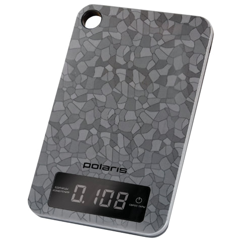 Весы кухонные POLARIS PKS 0531ADL "Crystal", электронный дисплей, max вес 5 кг, тарокомпенсация, ста