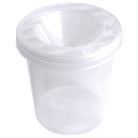 Стакан-непроливайка СТАММ "Cristal", белый, прозрачный, СН100