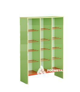 Шкаф для обуви без дверей. Габариты (ШхГхВ): 908х330х1370мм. Цвет: манго, М390.1