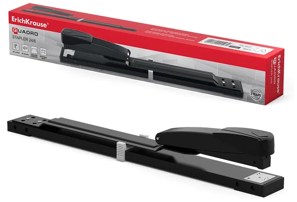 Степлер №24/6 ERICH KRAUSE "Quadro", до 30 листов, черный, 4662