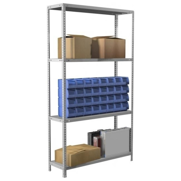 Стеллаж металлический сборный для хранения документов и имущества «Практик MS Standart». 