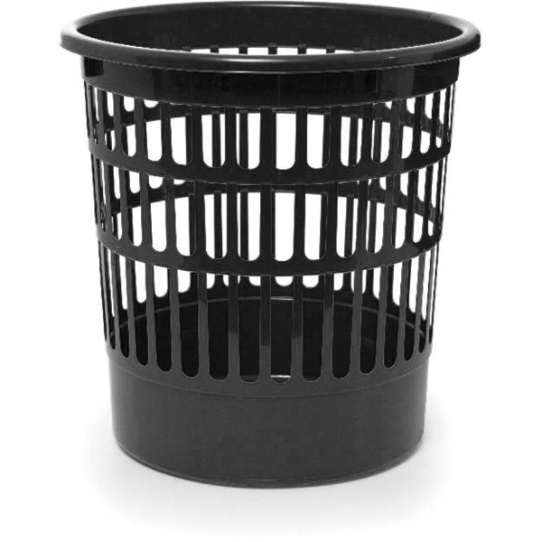 Корзина для бумаг STAFF "Basic" сетчатая, 9 л, черная, 237915
