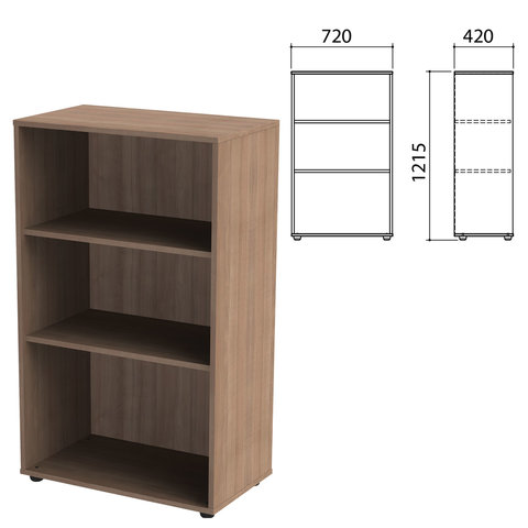 Шкаф (стеллаж) "Приоритет", 720х420х1215 мм, 2 полки, лагос, К-933, К-933 лагос 