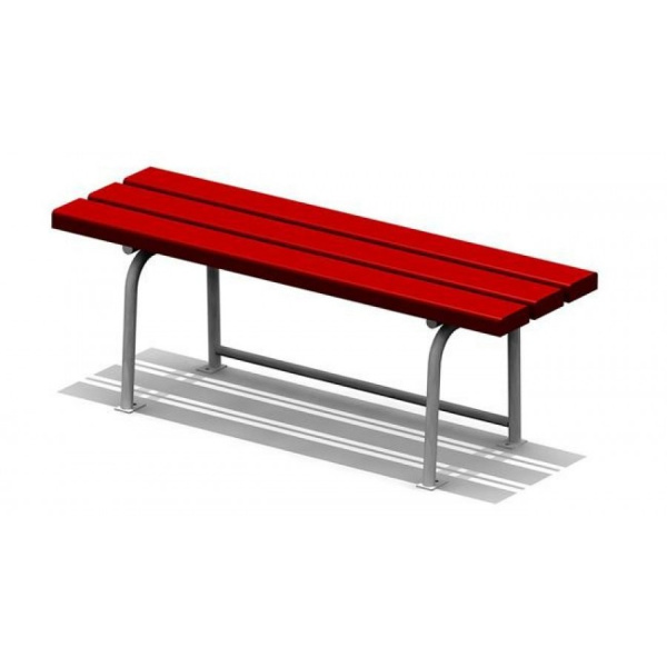 Скамья садово-парковая на металлических ножках. Размеры: 1150х370 мм, Н=530 мм