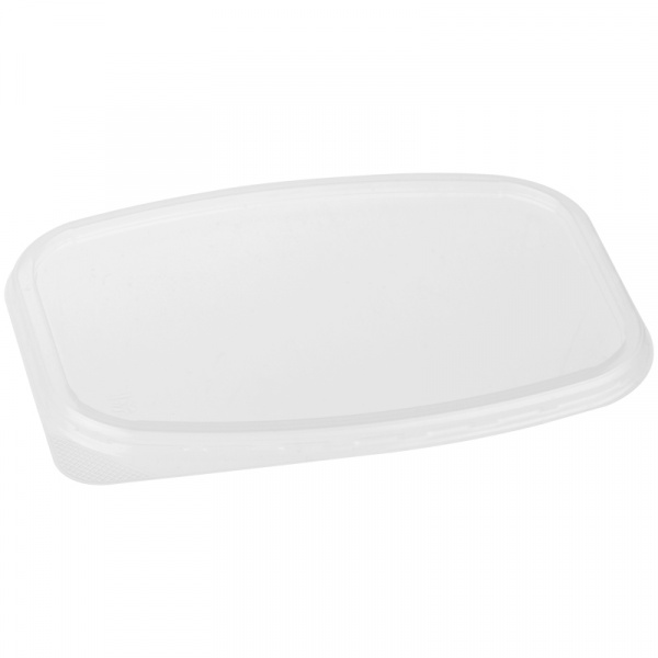Крышки для одноразовых контейнеров OfficeClean 138*102*5мм, ПП, прозрачные