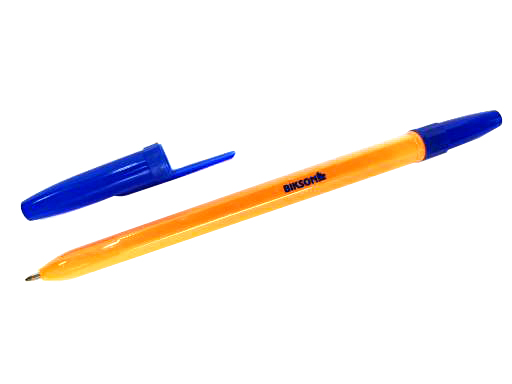 Ручка  ТМ "BIKSON" шариковая, 0,7мм, чернила синие,  желтый корпус арт. BN0510