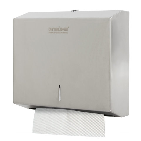 Диспенсер для полотенец ЛАЙМА PROFESSIONAL ECONOMY (H2), Interfold, нержавеющая сталь, матовый